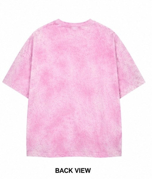 KTO Puff Print Sun Faded T-Shirt