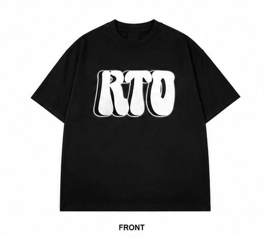 KTO Puff Print Oversized Shirt