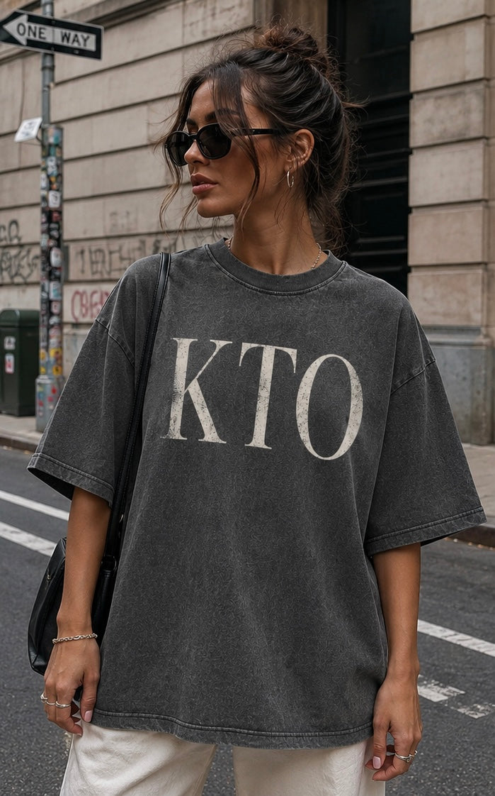 KTO Legacy Oversized Washed Shirt