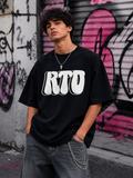 KTO Puff Print Oversized Shirt